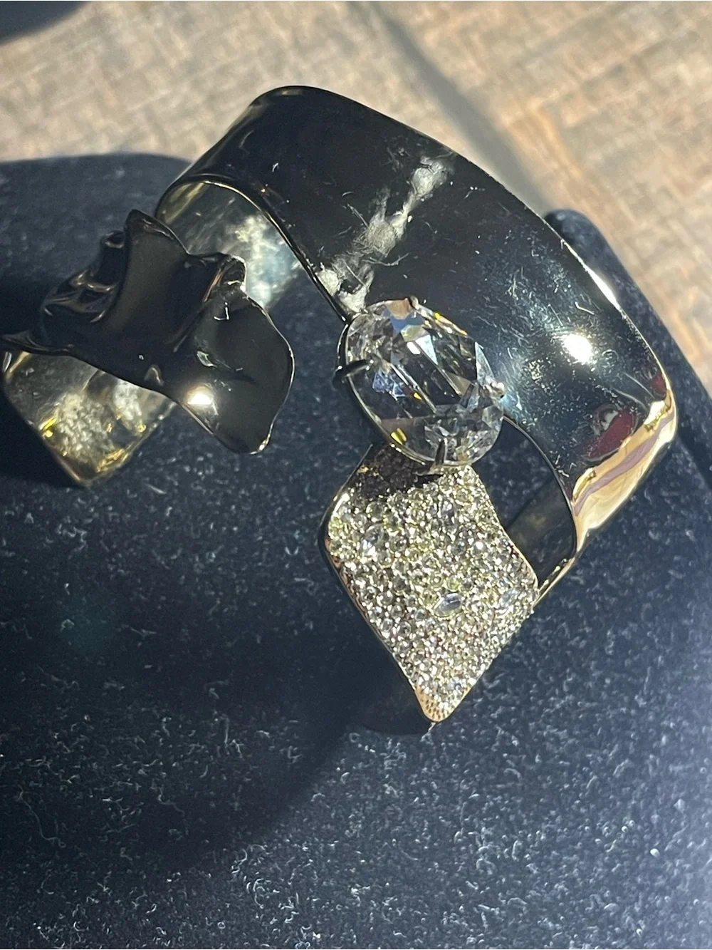 Alexis Bittar GoldTone Statement Cuff Bracelet with Crystal Accent